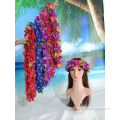 Seda artificial hecha a mano Bougainvillea Flower Neck Leis